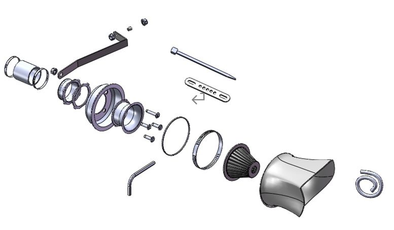 Simota CF610-05 carbon fiber intake
