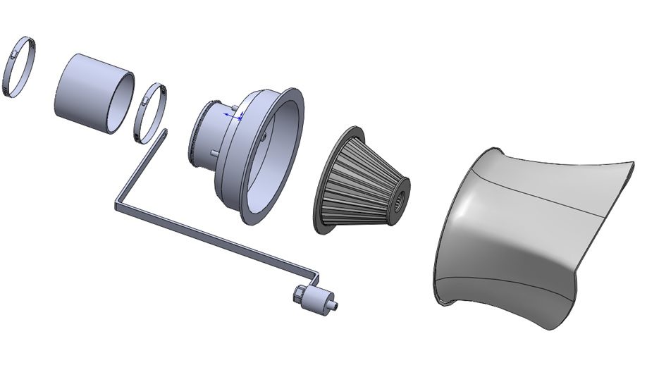 Simota CF610-17 carbon fiber intake