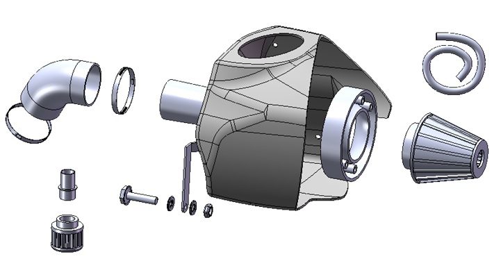 Simota CF625-09 carbon fiber intake